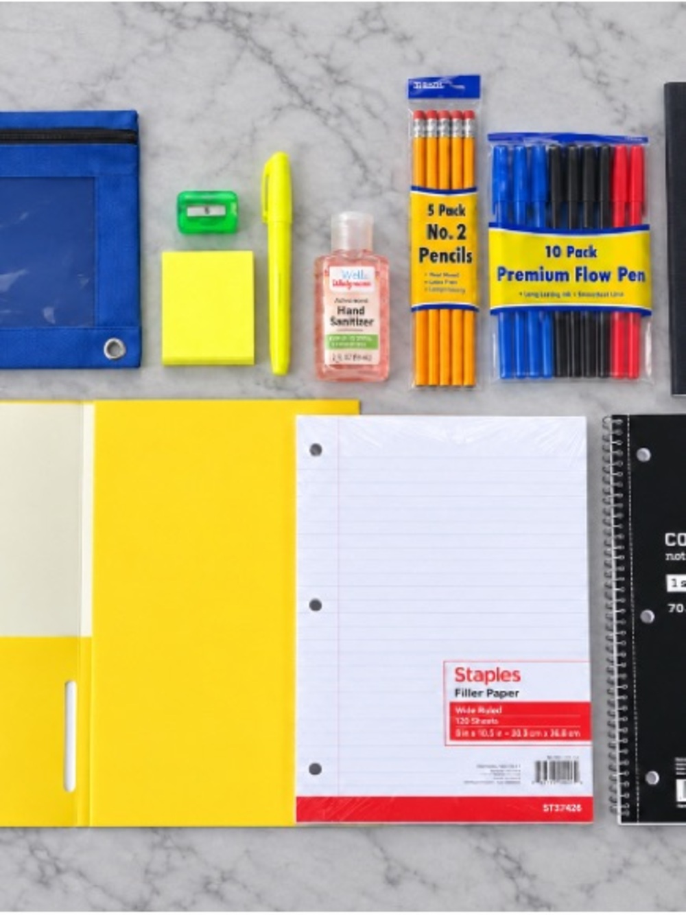Brand New School Supply Bundle Clear Backpack Student Stationery Kit